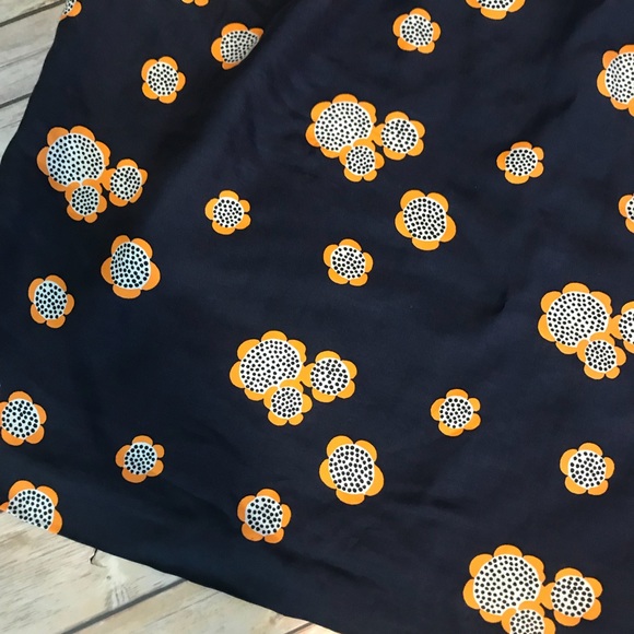 Boden Floral Skirt Size 16L Navy Yellow A Line - Picture 2 of 5